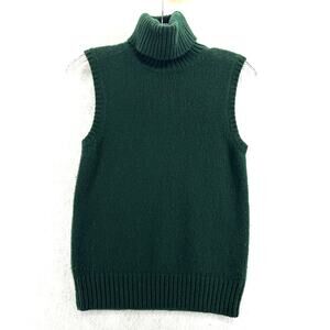 Ralph Lauren Black Label Cashmere Turtle Neck Sleeveless Top Medium Quiet Luxury